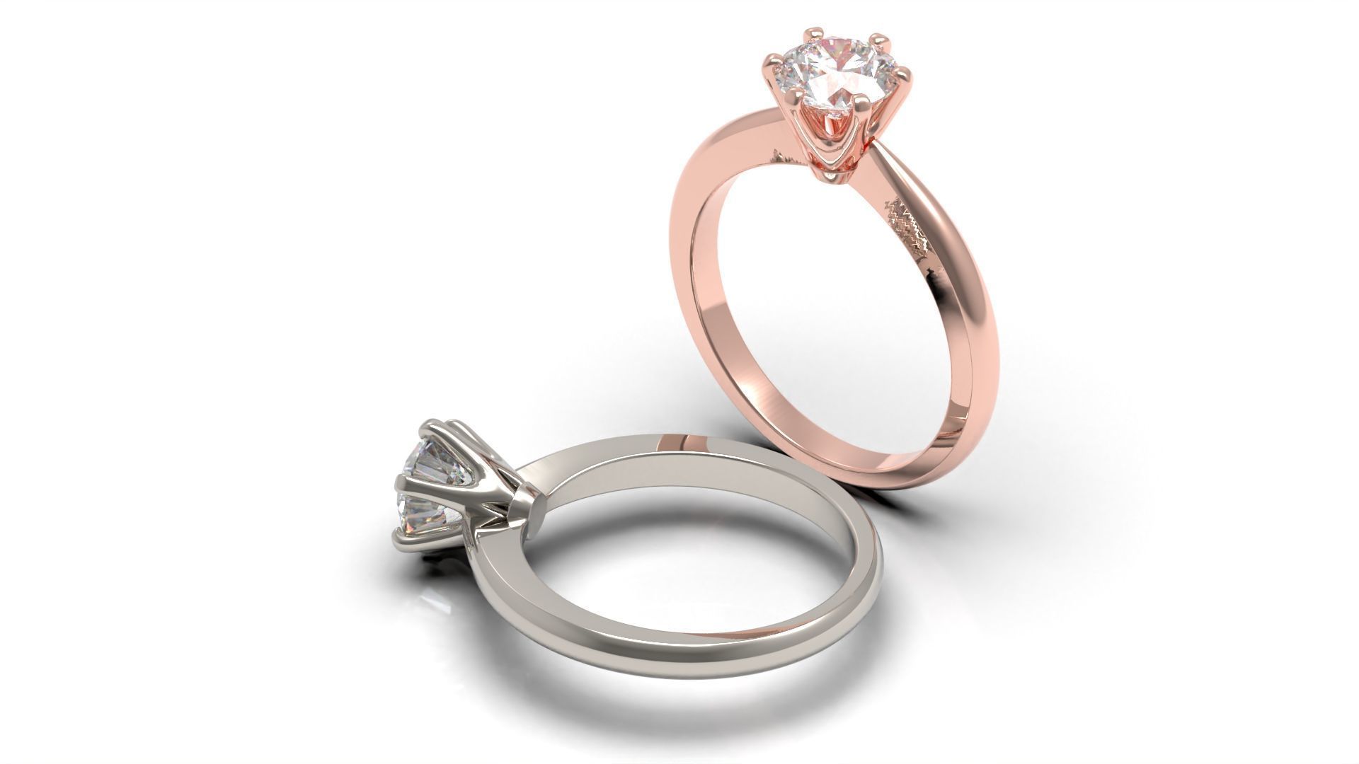 Engagement ring ER 80 3D print model_3