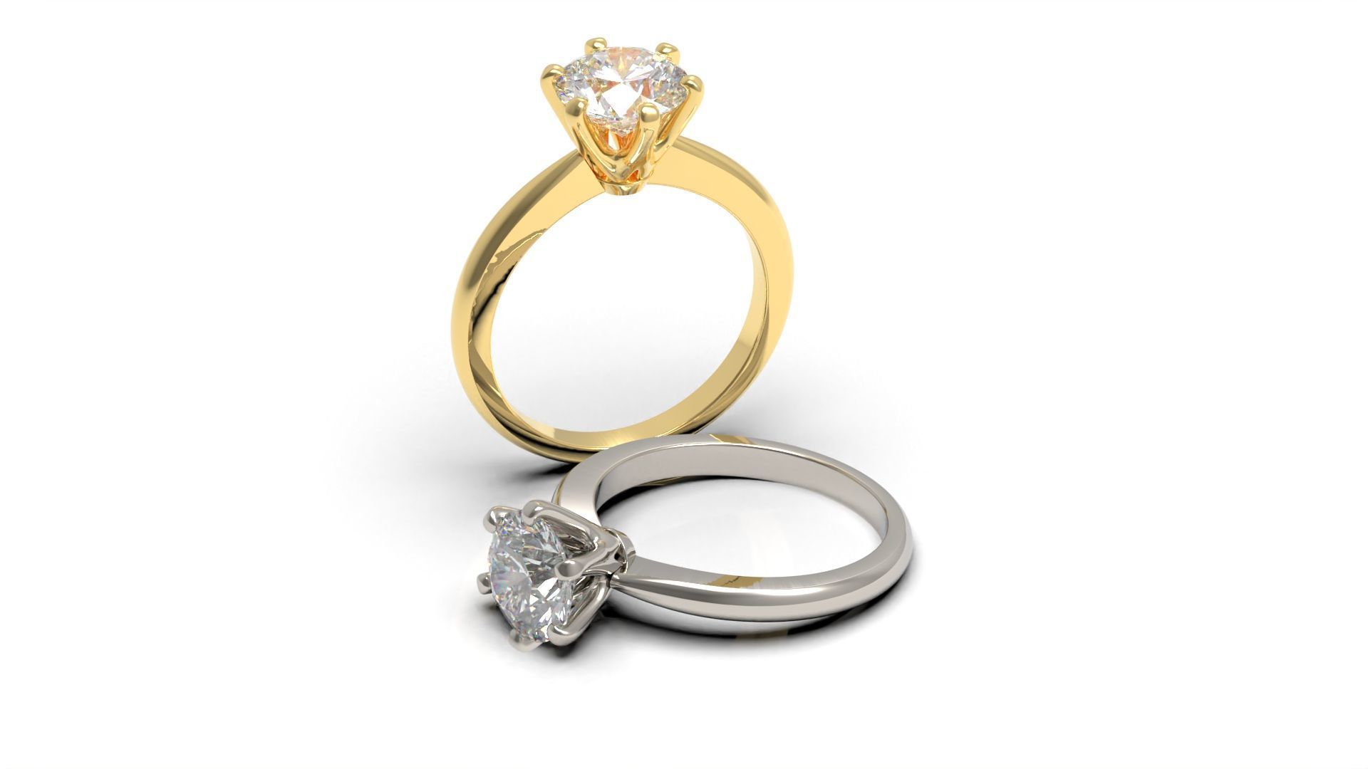 Engagement ring ER 80 3D print model_4