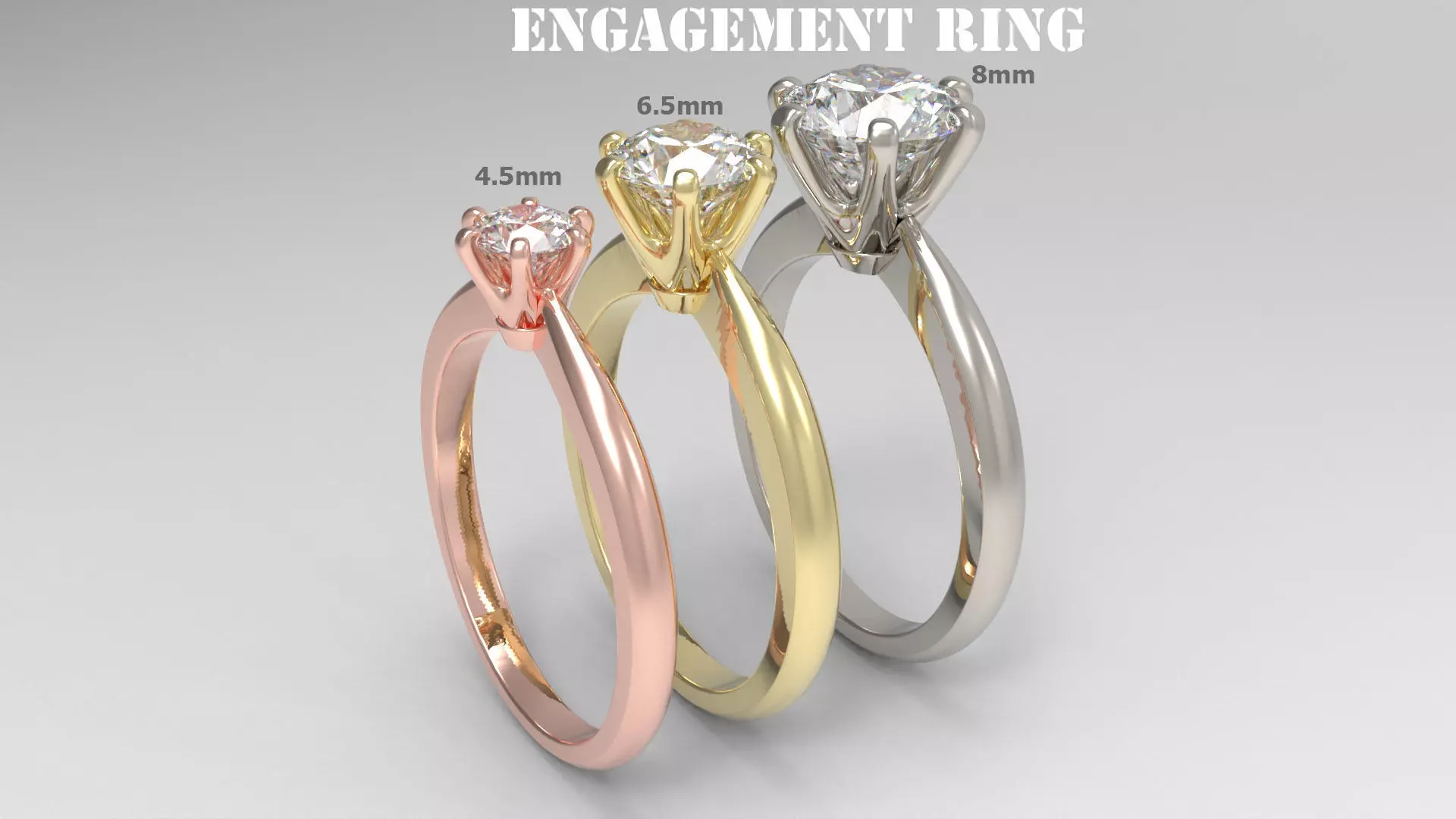 Engagement ring  3D Model Collection_0