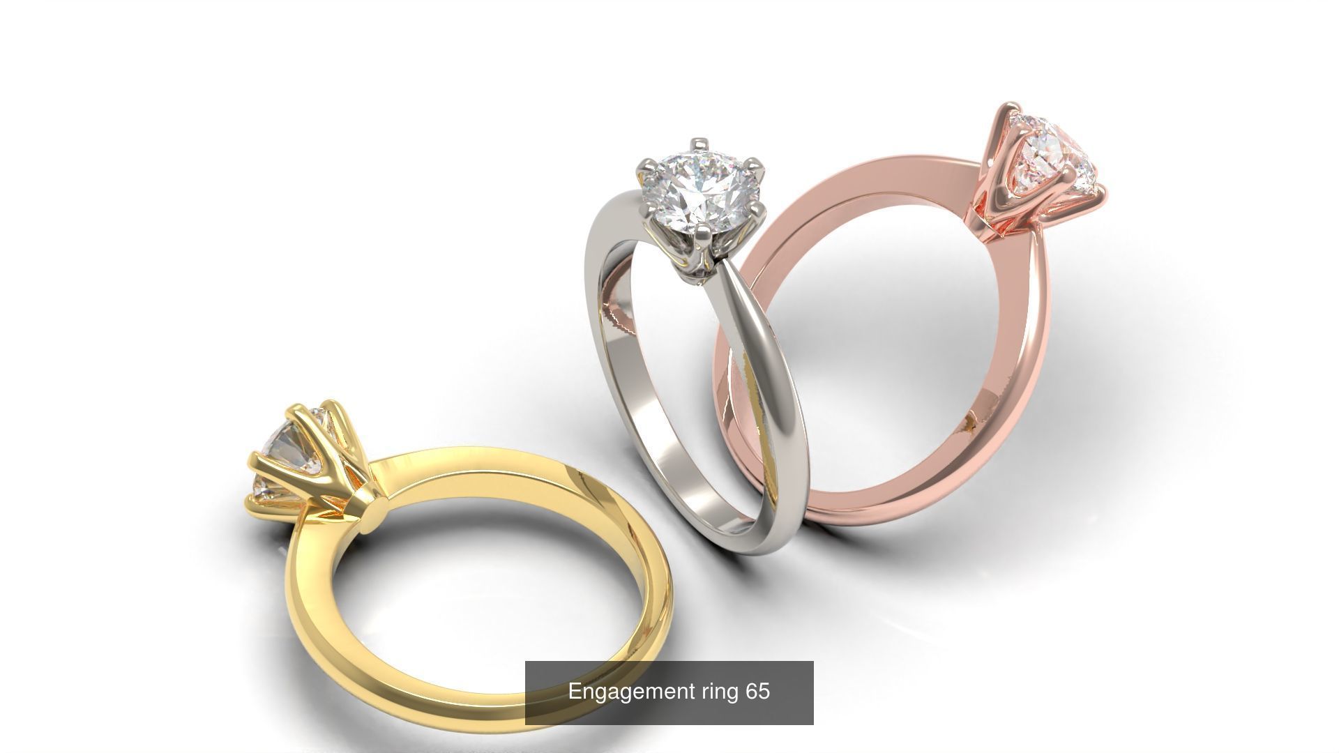 Engagement ring  3D Model Collection_2