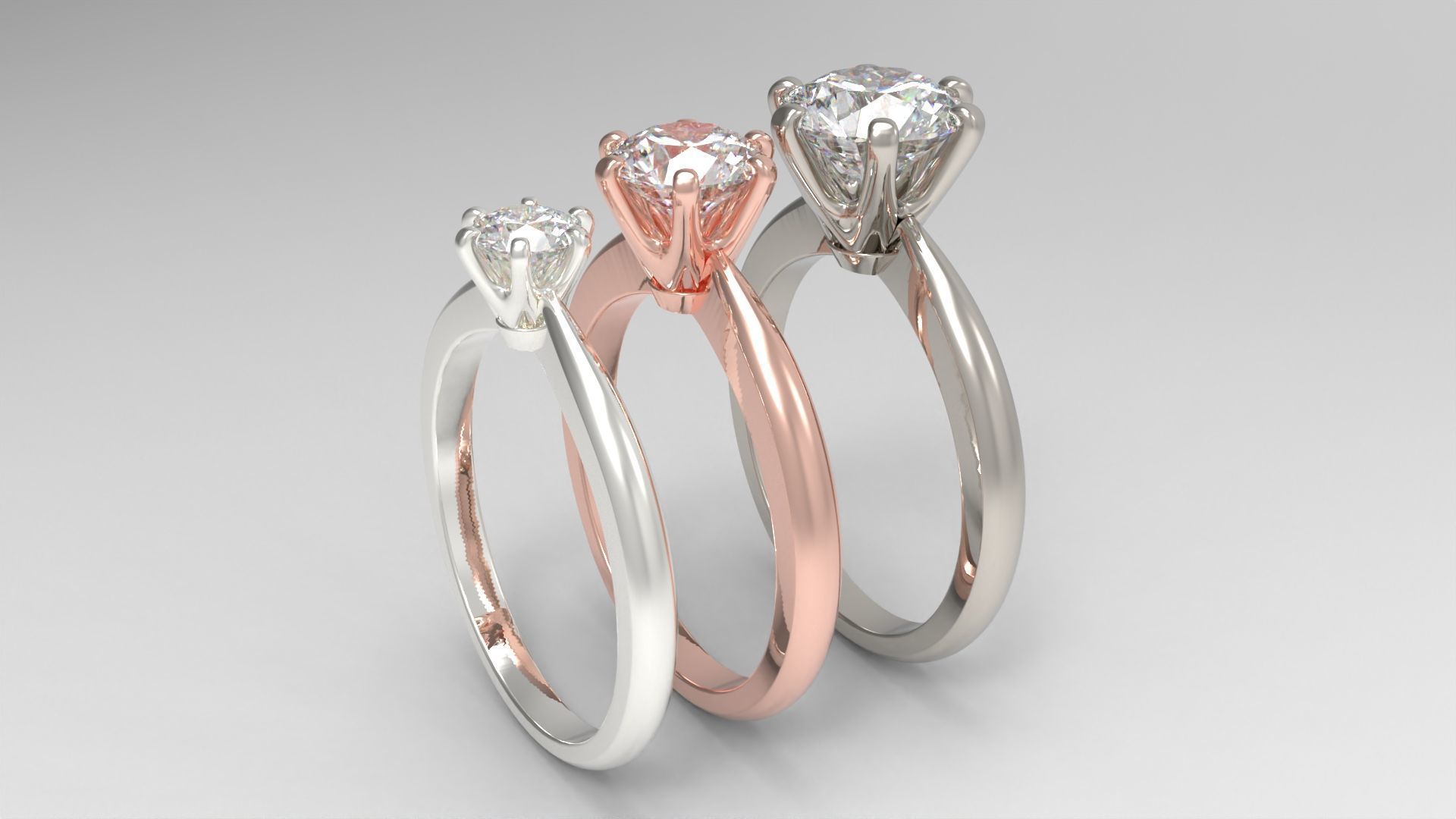 Engagement ring  3D Model Collection_4