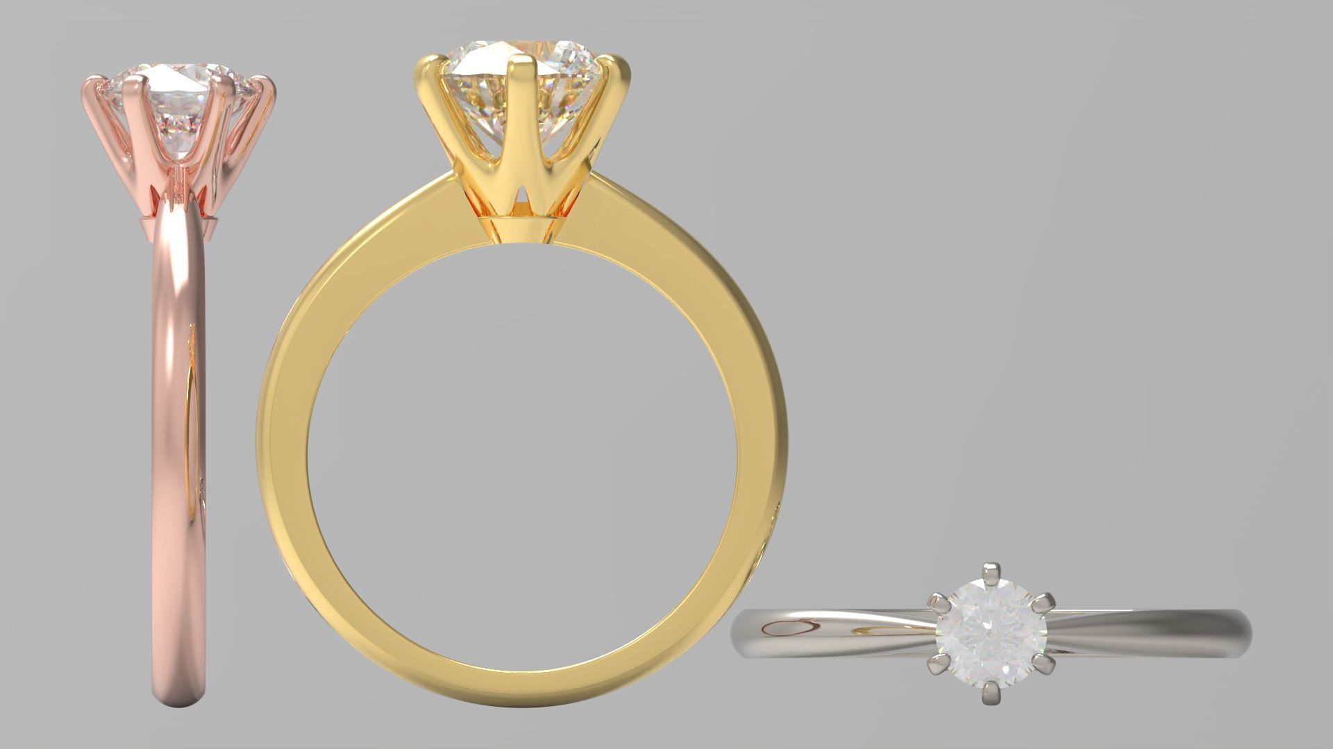 Engagement ring  3D Model Collection_6