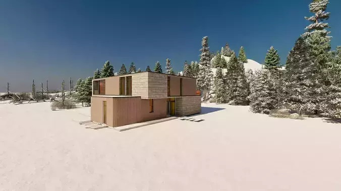 Casa Scene-villa-modern house 3D model
