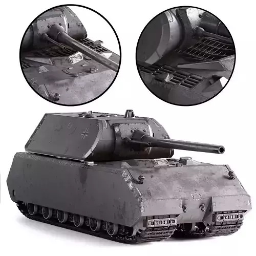 Tank  Maus Low-poly 3D model