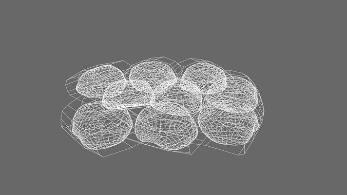 Domyoji Bambo Plate Sakura Food Low-poly 3D model 7