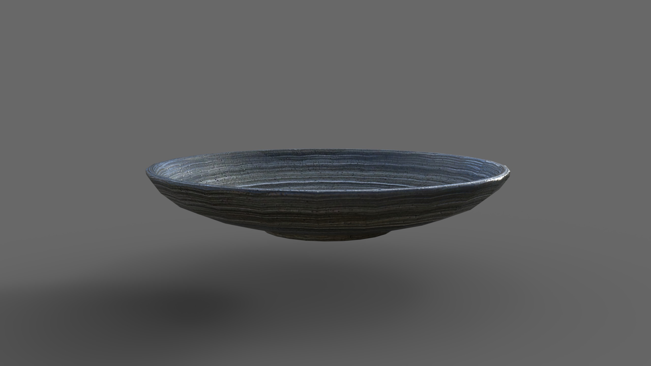 Donuts With Plate food Low-poly 3D model_7