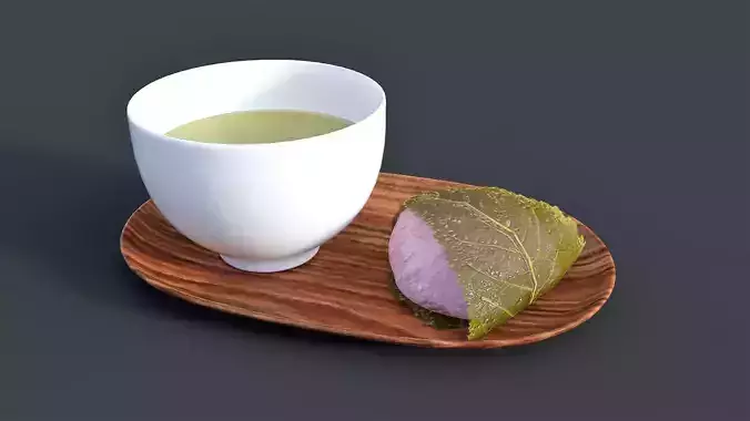 Tea Cup With Sweet Domyoji Food
