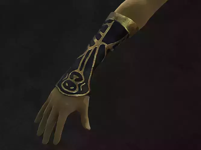 Arm Wizzard Game Asset Golden