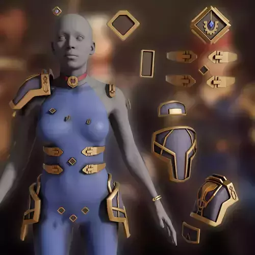 ENFORCER CAITLYN armor ACCESSORIES - ARCANE SEASON 2 3D print model