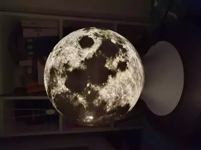 Planet Lamp -- Moon -- 3D Print Ready STL Files