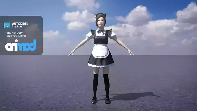 Japanese Maid Outfit Girl 0004