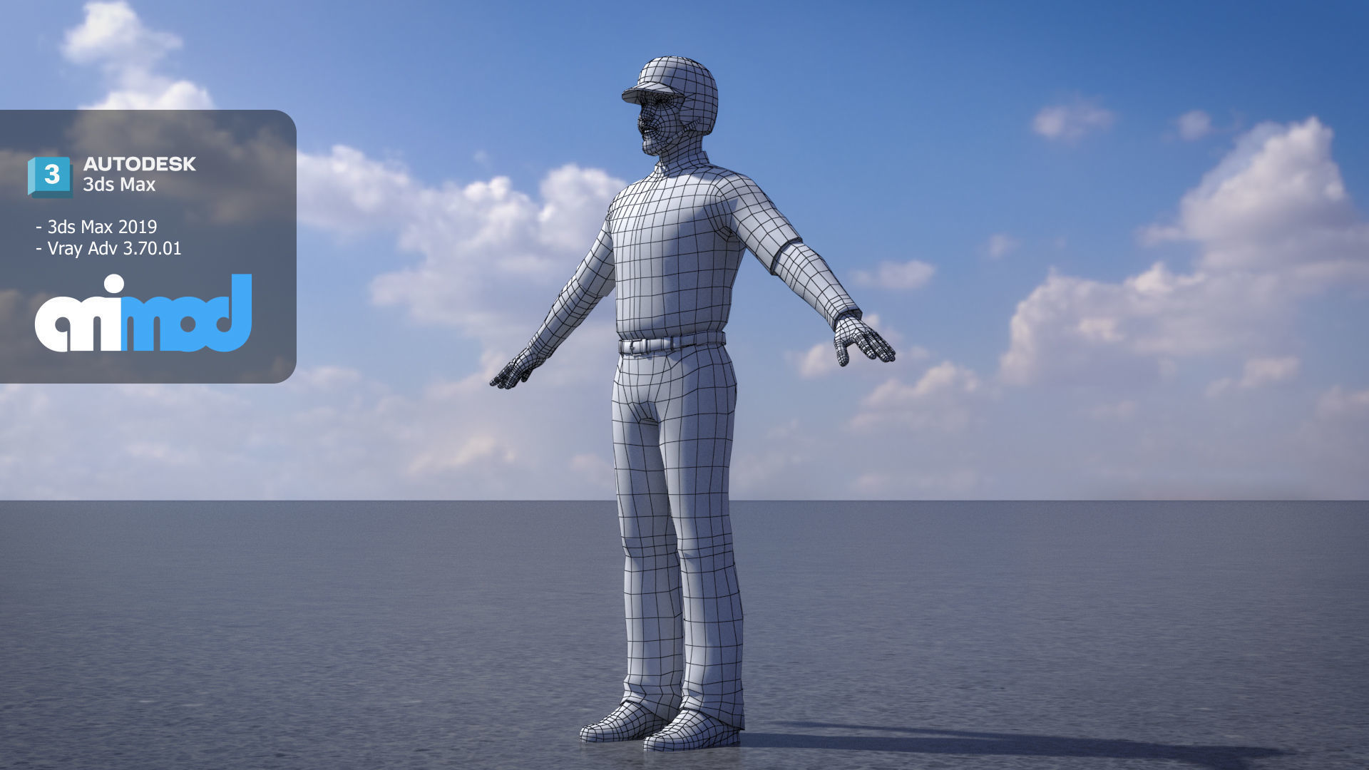 Baseball Player in Red Helmet 3D model_6
