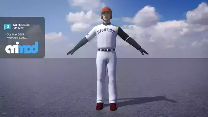 Baseball Player in Red Helmet