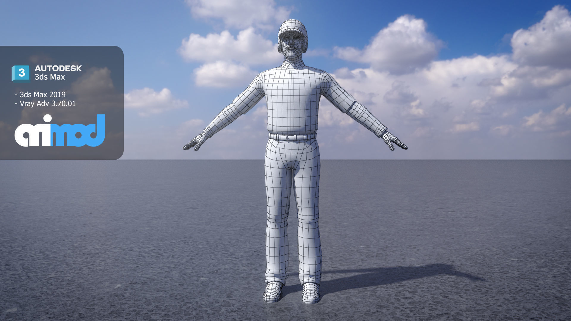 Baseball Player in Red Helmet 3D model_5