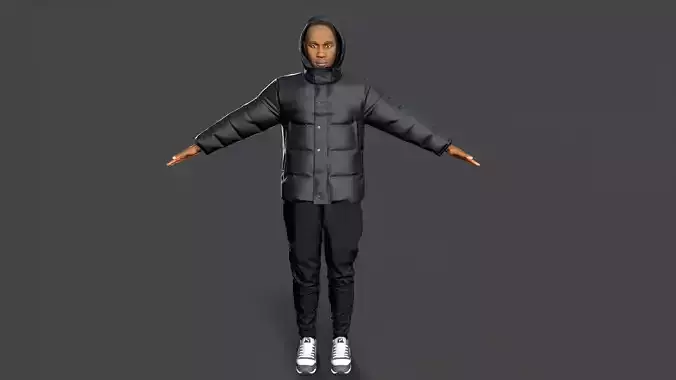 walking man Low-poly 3D model