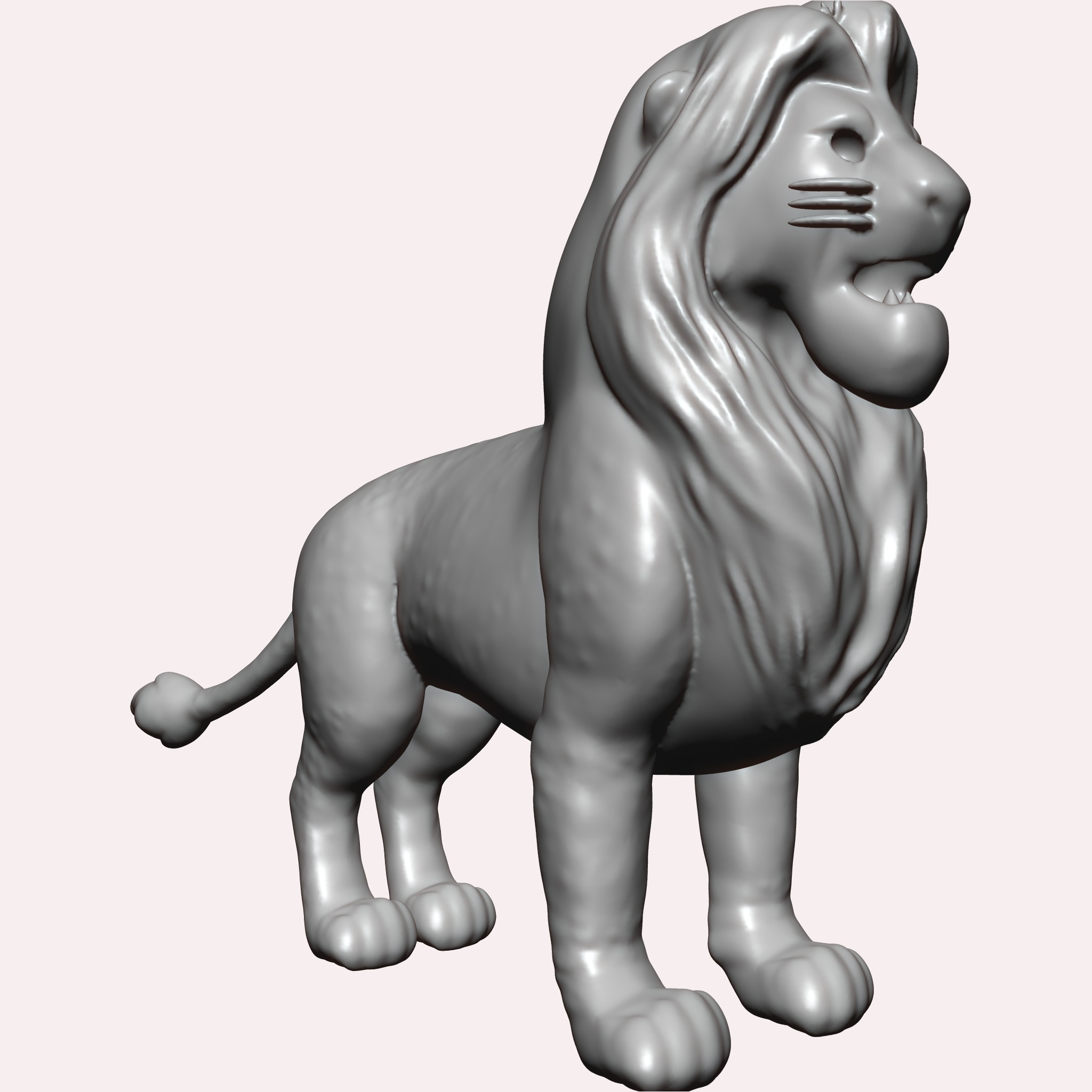 Mufasa Lion King Inspired Lion Sculpture 3D print model_8