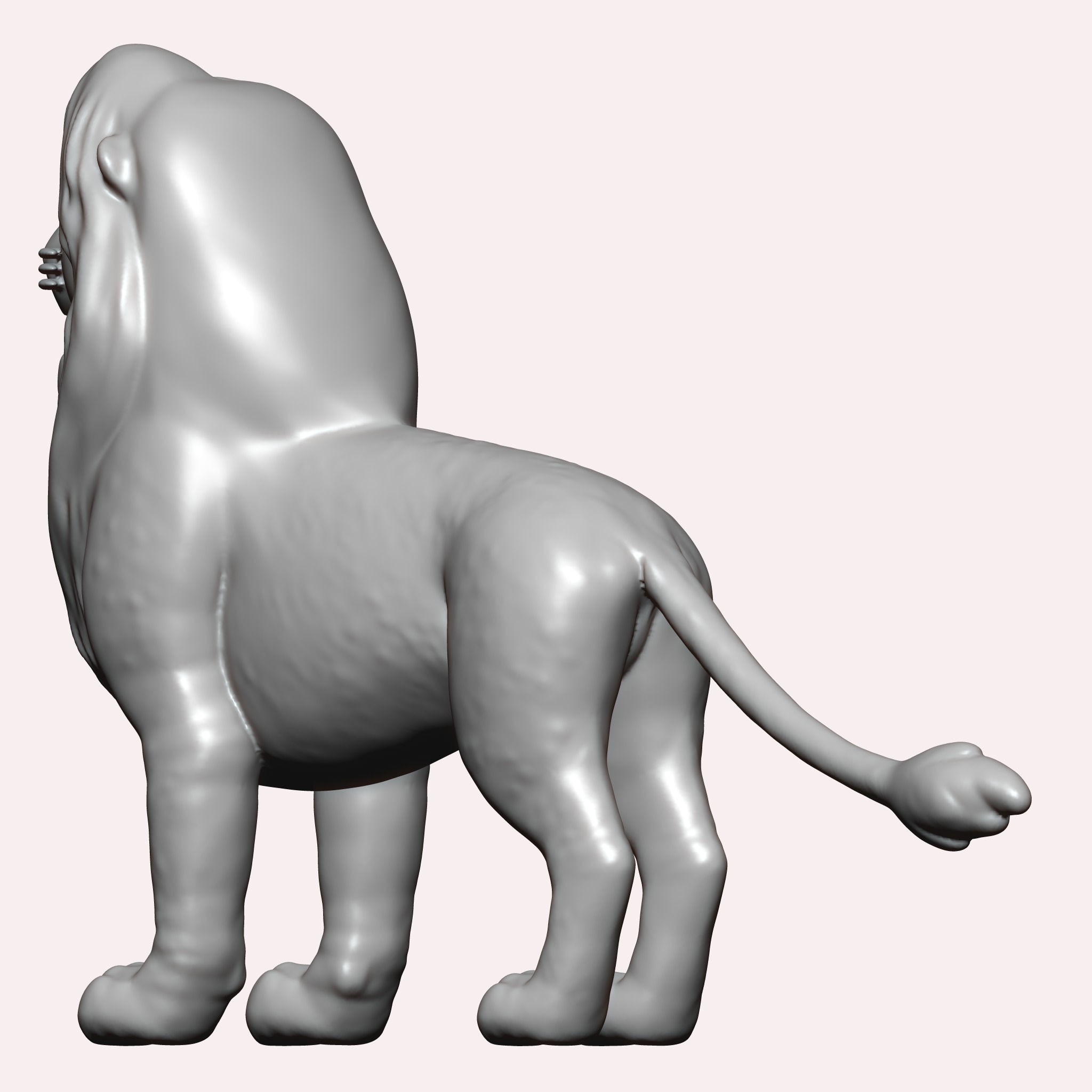 Mufasa Lion King Inspired Lion Sculpture 3D print model_6