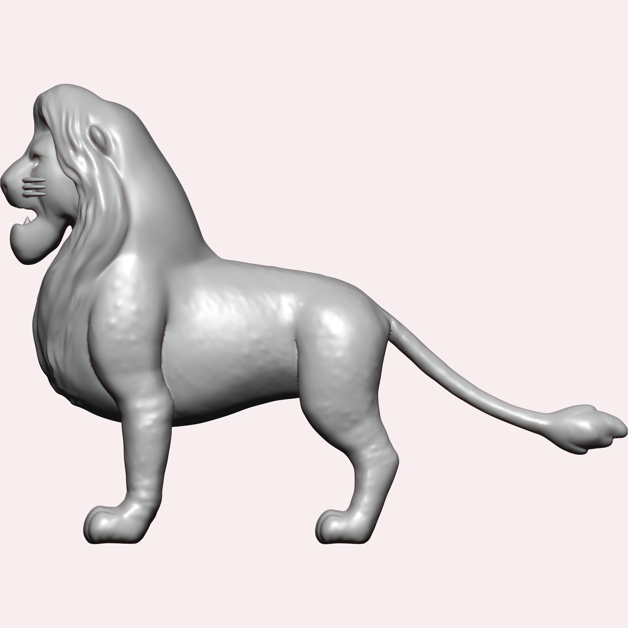 Mufasa Lion King Inspired Lion Sculpture 3D print model_5