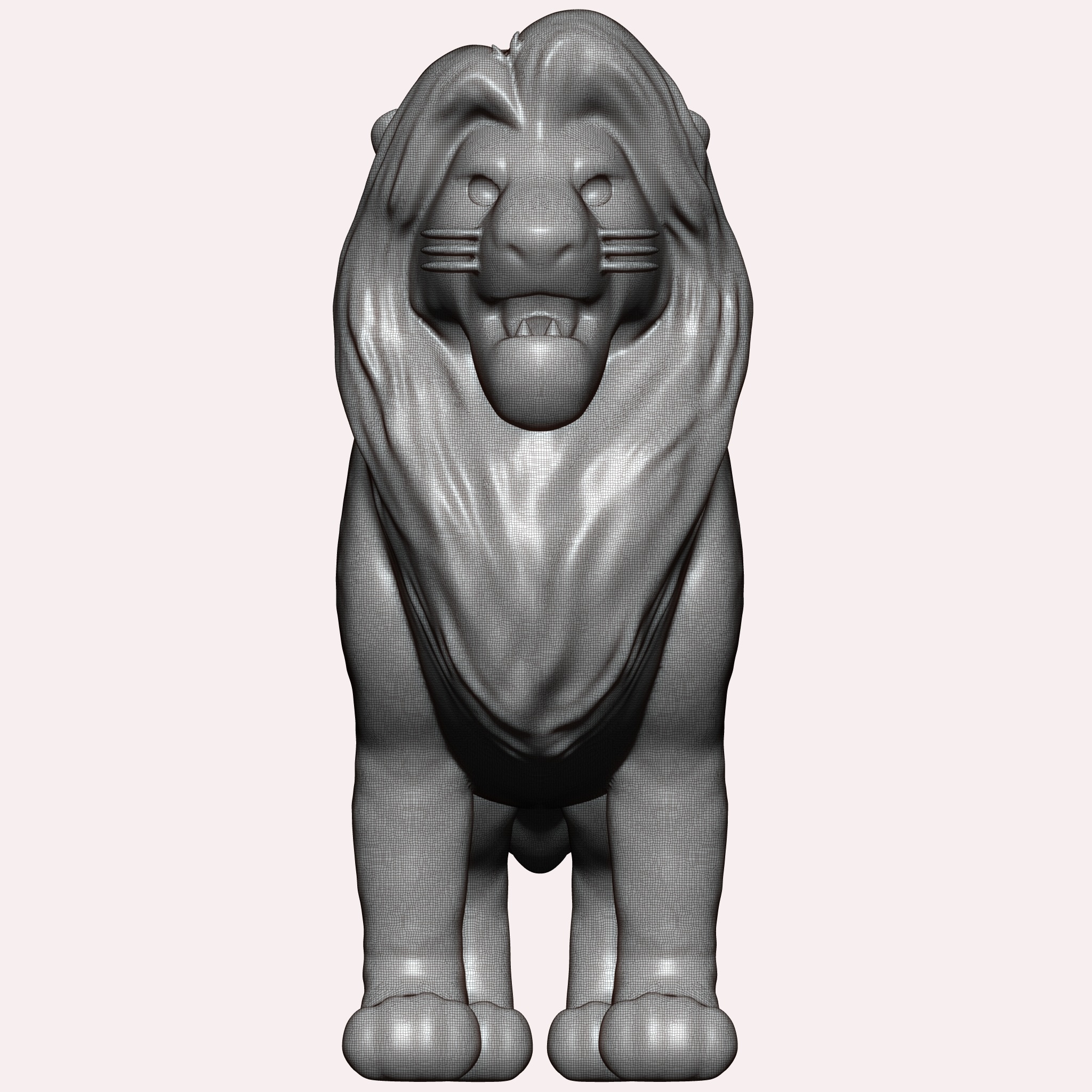 Mufasa Lion King Inspired Lion Sculpture 3D print model_10