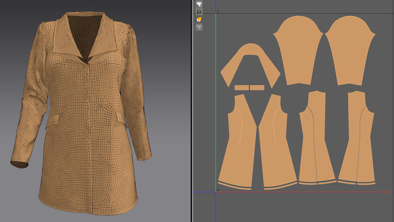  JACKET AND COAT female 3D model_16