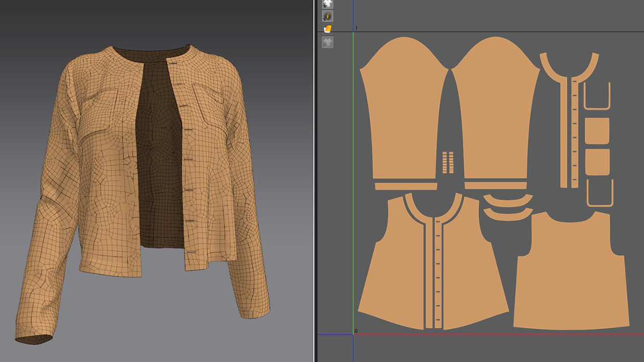  JACKET AND COAT female 3D model_20