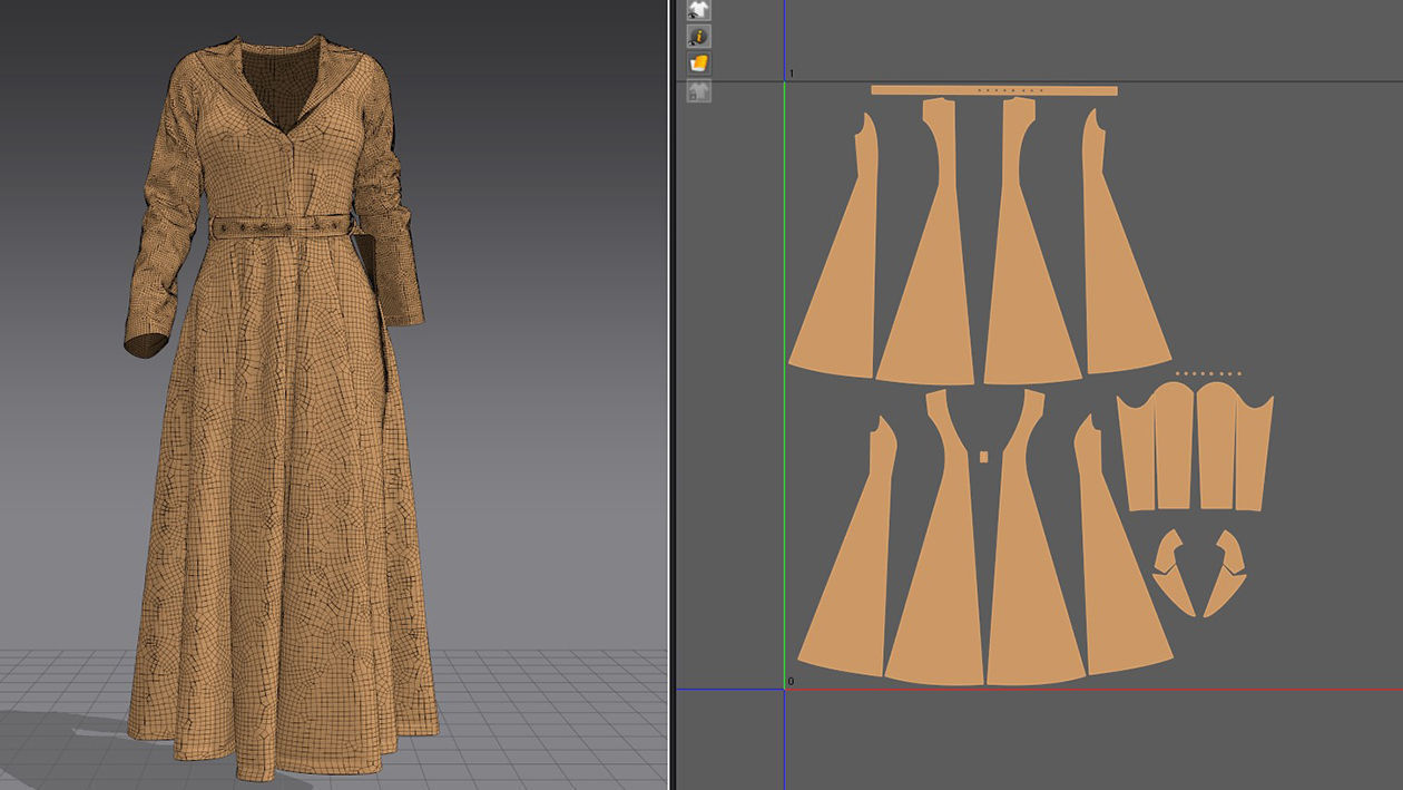  JACKET AND COAT female 3D model_17