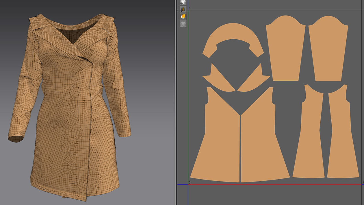  JACKET AND COAT female 3D model_18