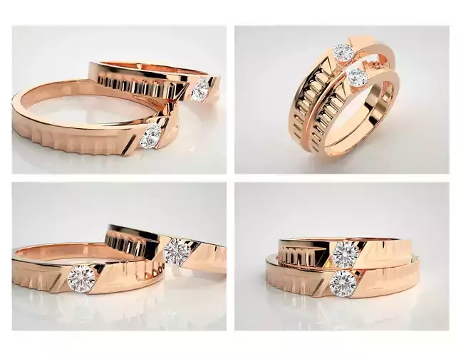 145 NEW COUPLE BAND RING 