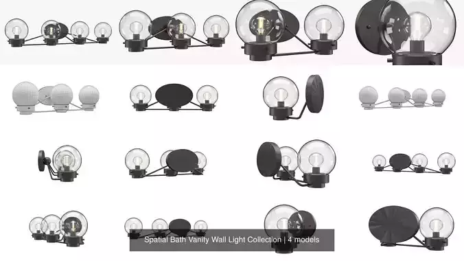 Spatial Bath Vanity Wall Light Collection 