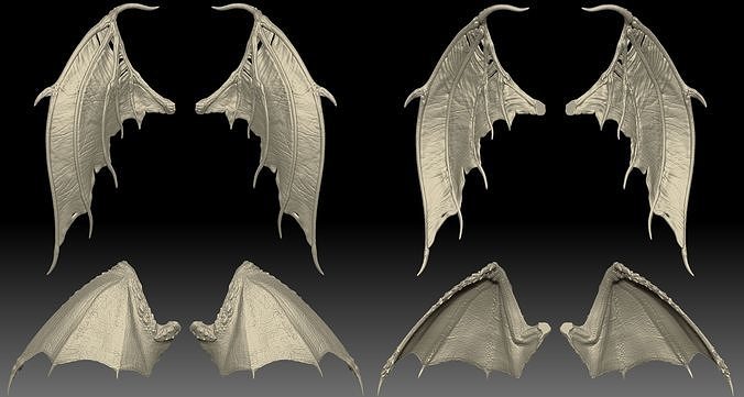 2 Pairs of Wings 3D print model
