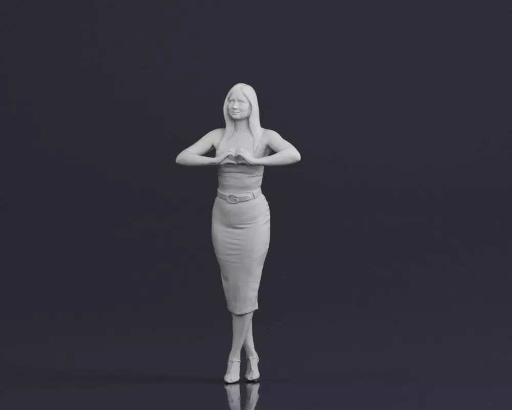 001553 Woman in a professional stance 3D print model