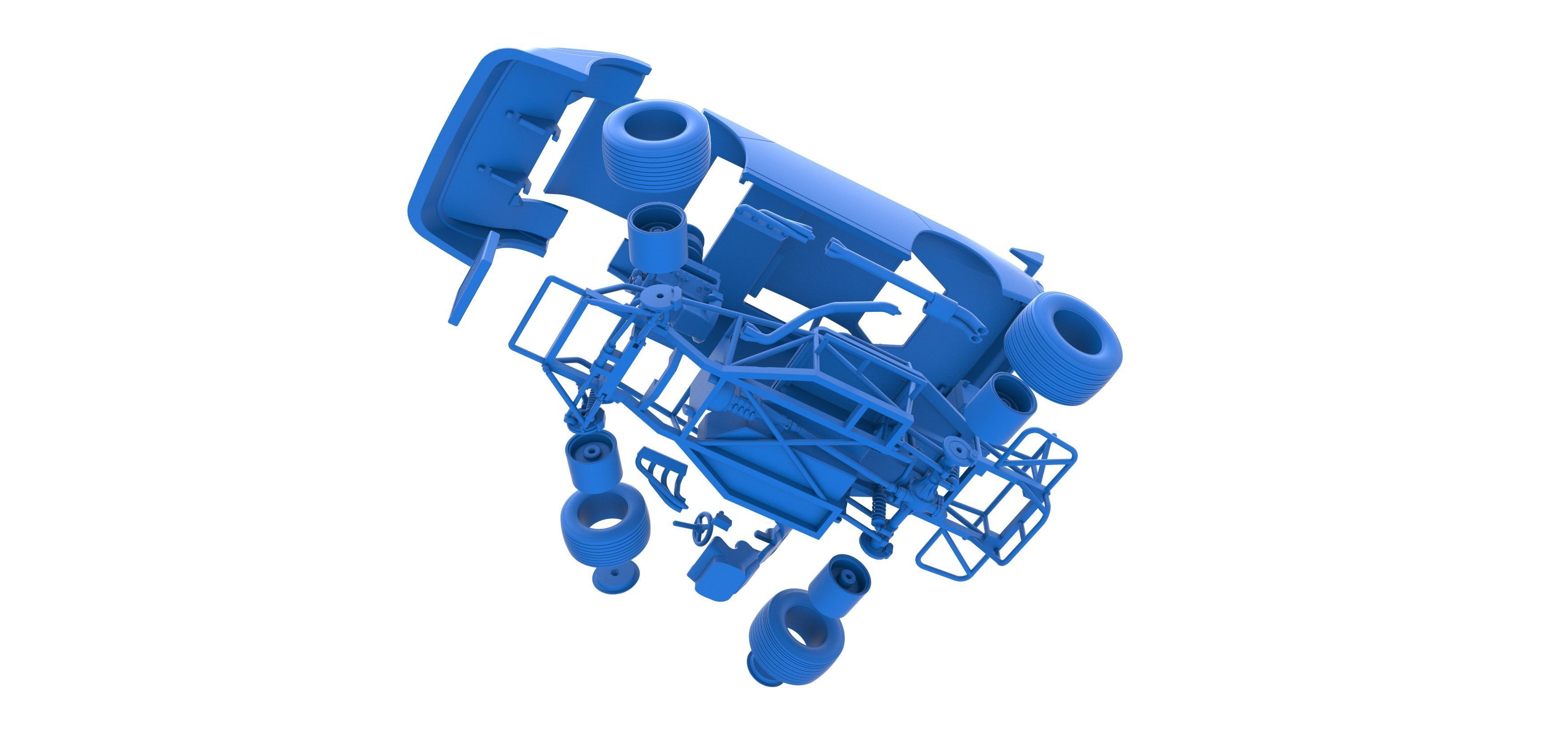 Australian Super Sedan while turning Scale 1 to 25 3D print model_57