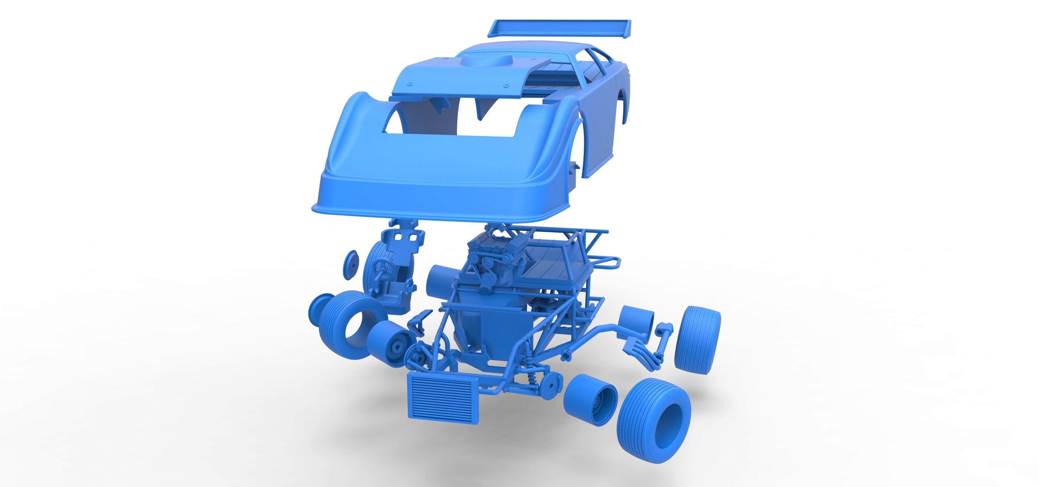 Australian Super Sedan while turning Scale 1 to 25 3D print model_58