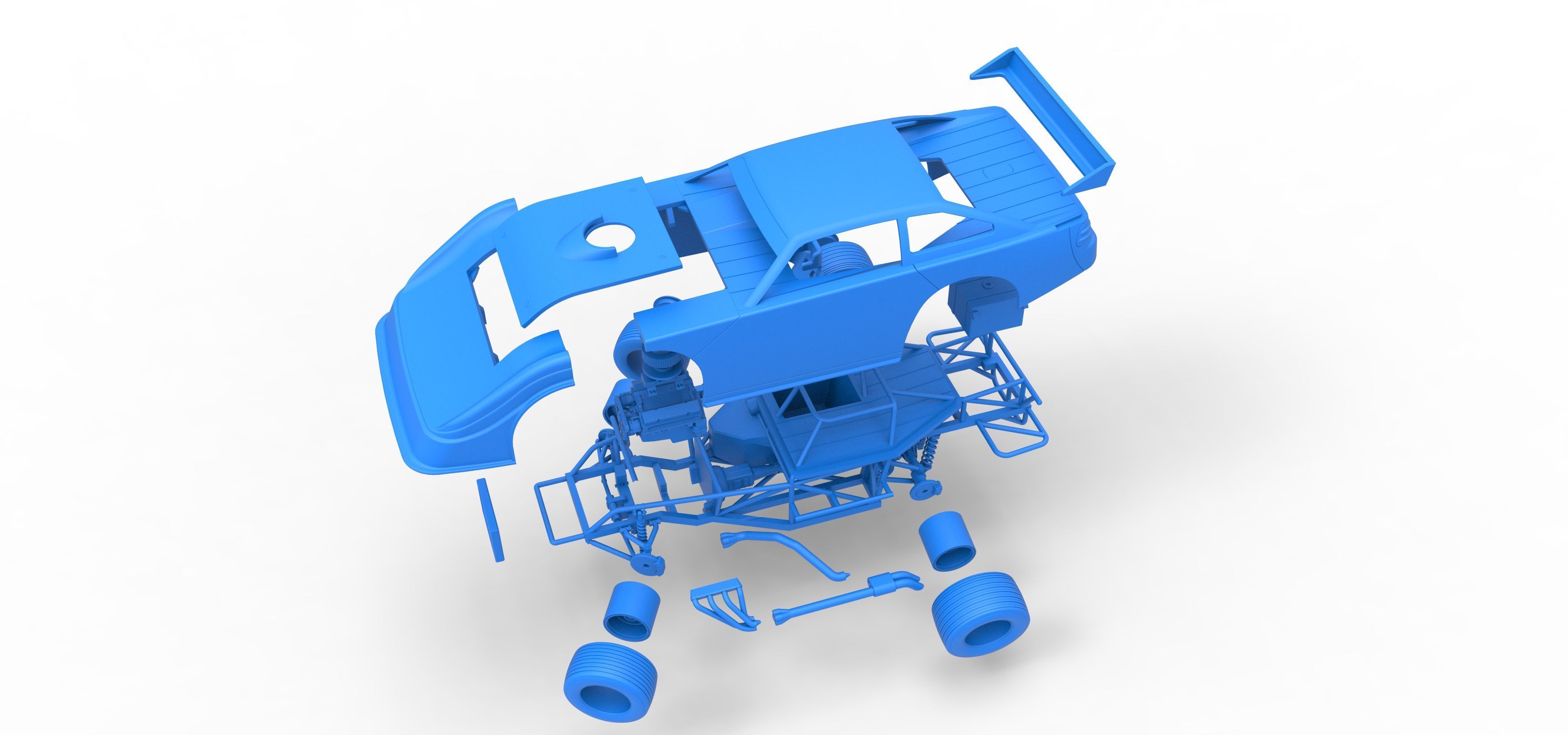 Australian Super Sedan while turning Scale 1 to 25 3D print model_56