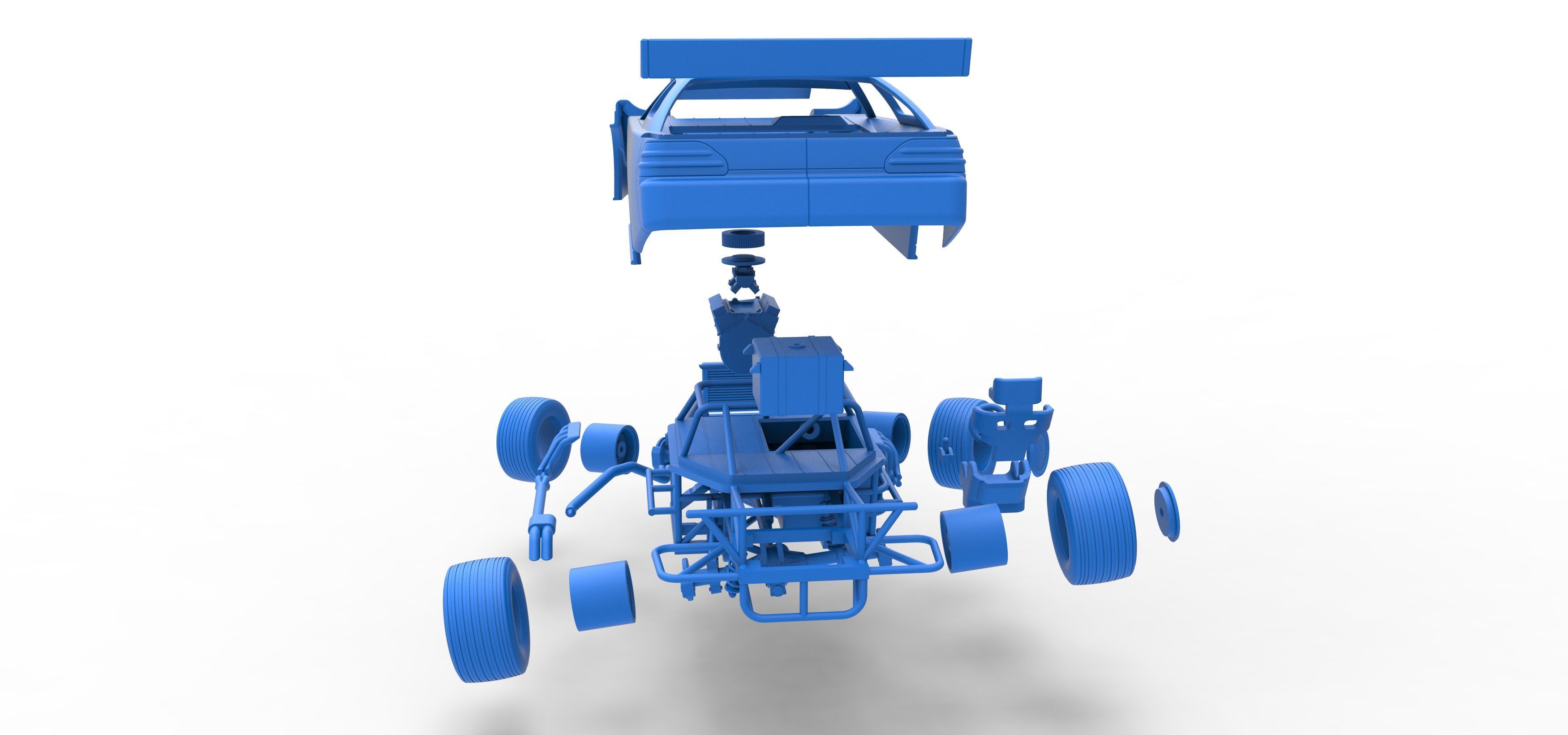 Australian Super Sedan while turning Scale 1 to 25 3D print model_62