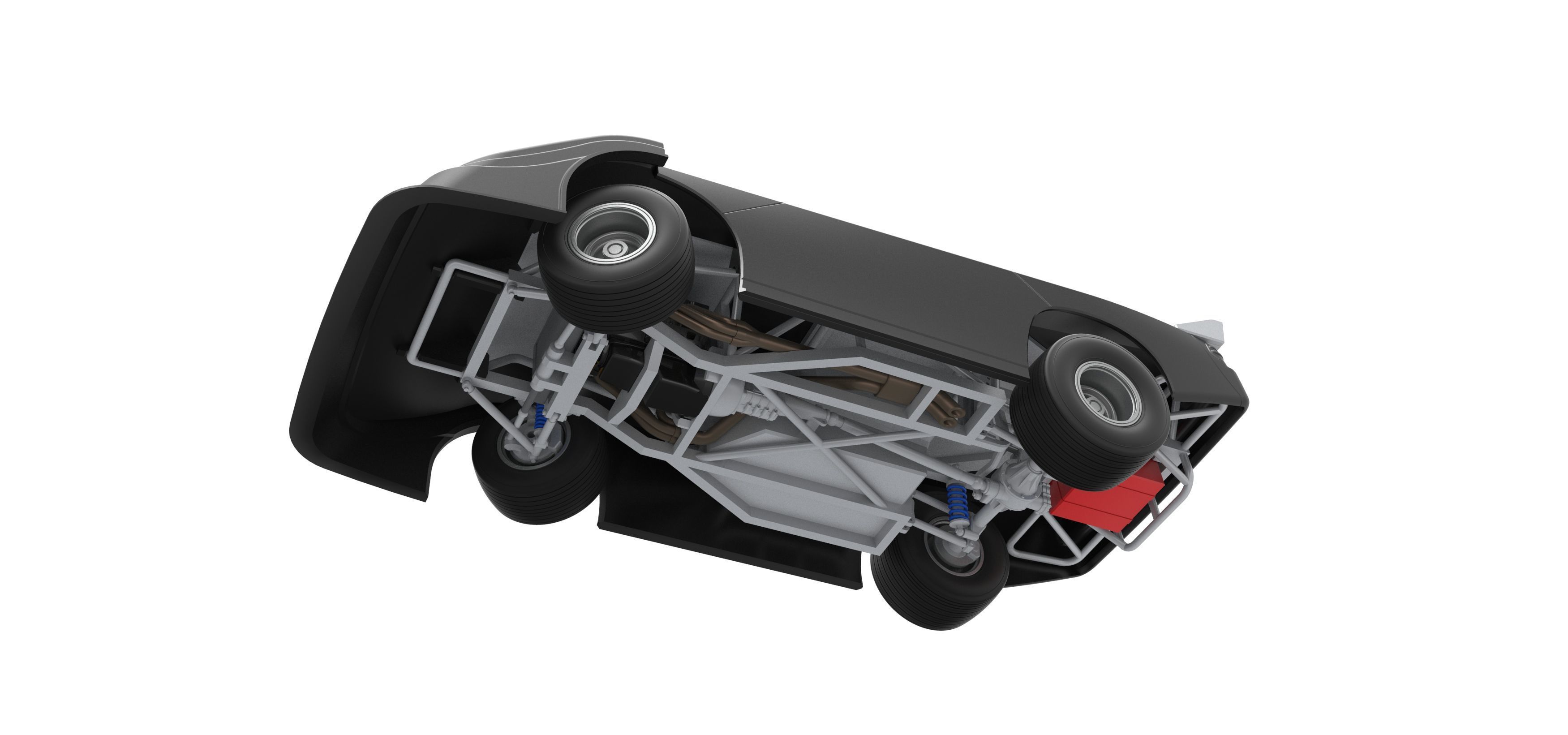 Australian Super Sedan while turning Scale 1 to 25 3D print model_4