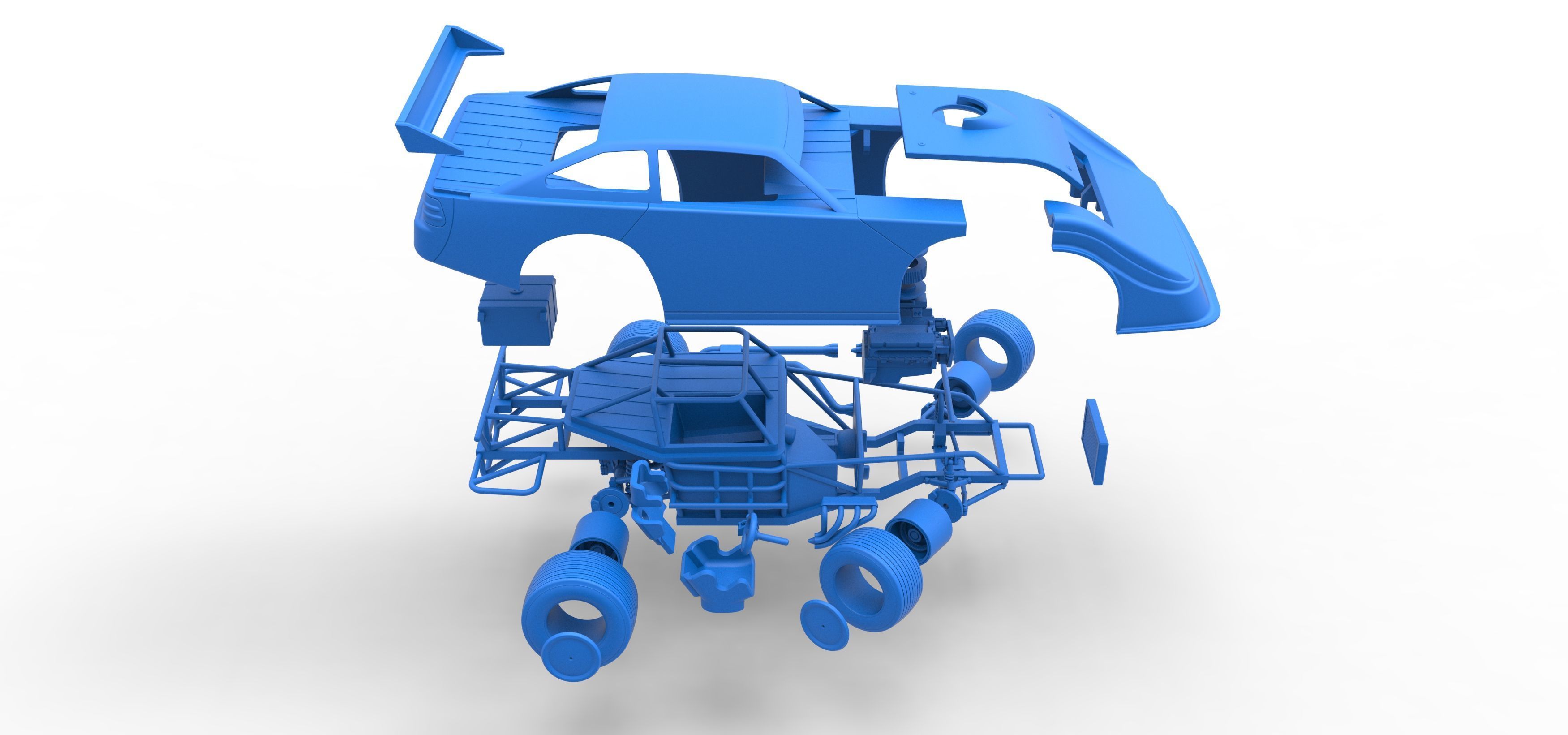 Australian Super Sedan while turning Scale 1 to 25 3D print model_64