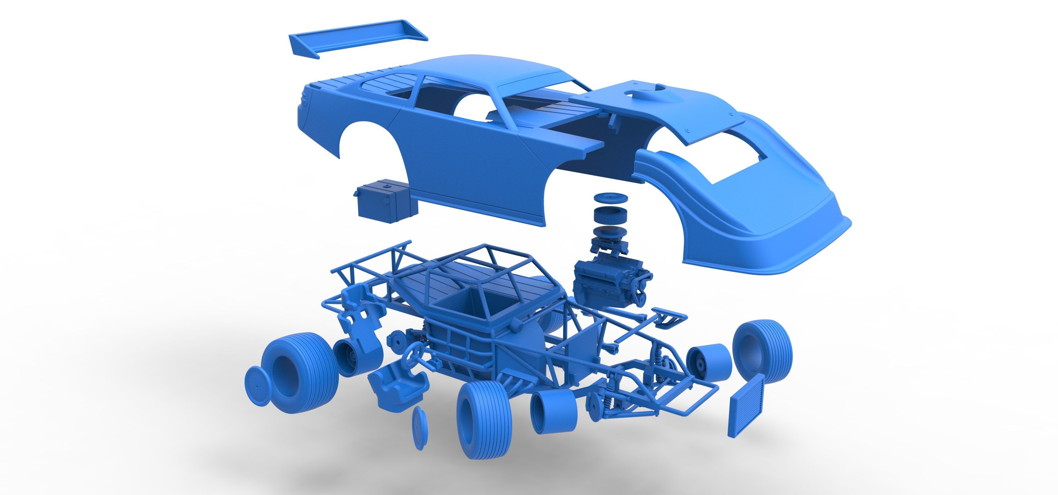 Australian Super Sedan while turning Scale 1 to 25 3D print model_65