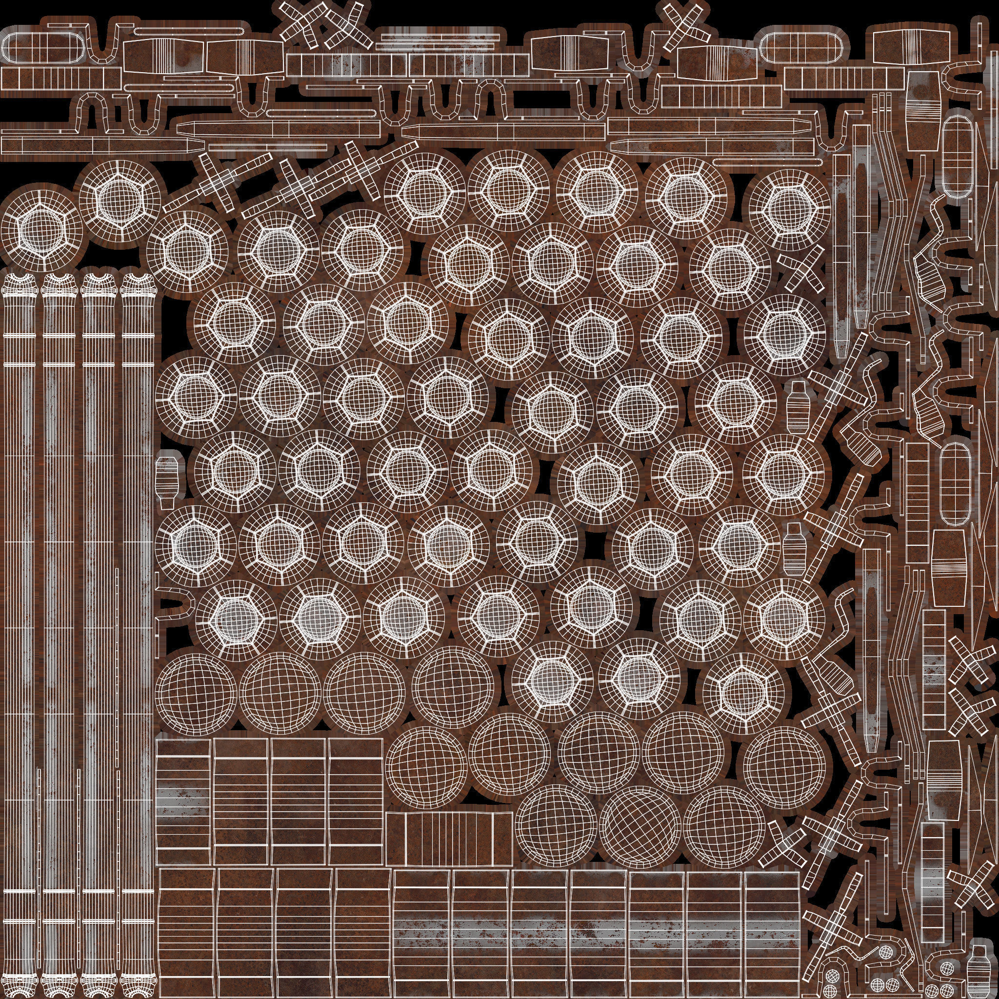 20Ft Cargo Container - Red - Rusted 3D model_18
