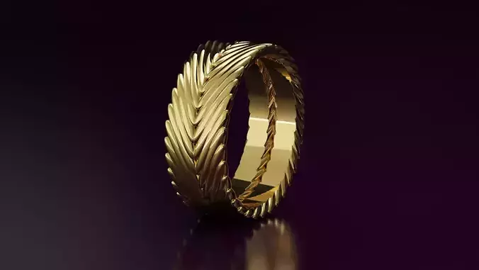 free form bead band Ring N3 