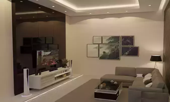 3D Modern Living Room