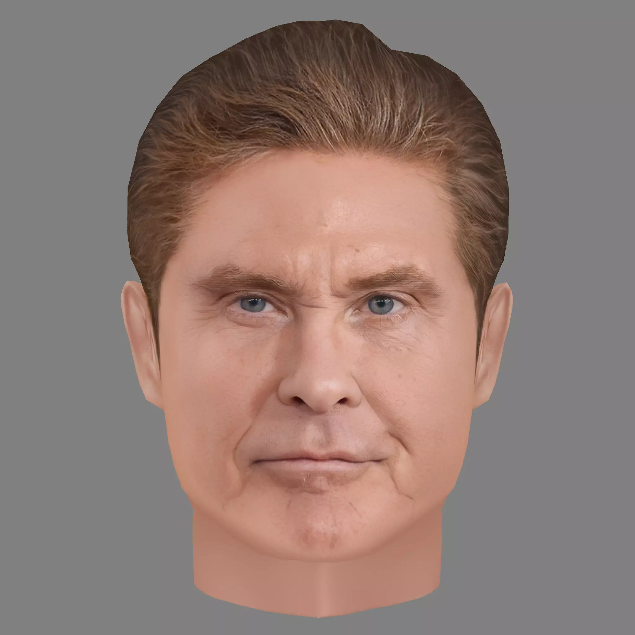 David Hasselhoff Head - Low poly head for game Low-poly 3D model