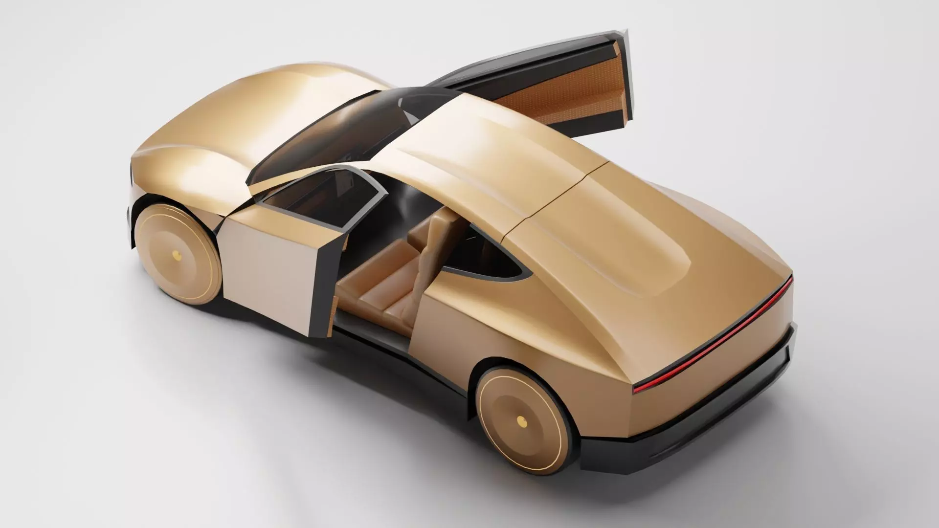 Tesla Cybercab Robotaxi 3D Model Low-poly 3D model
