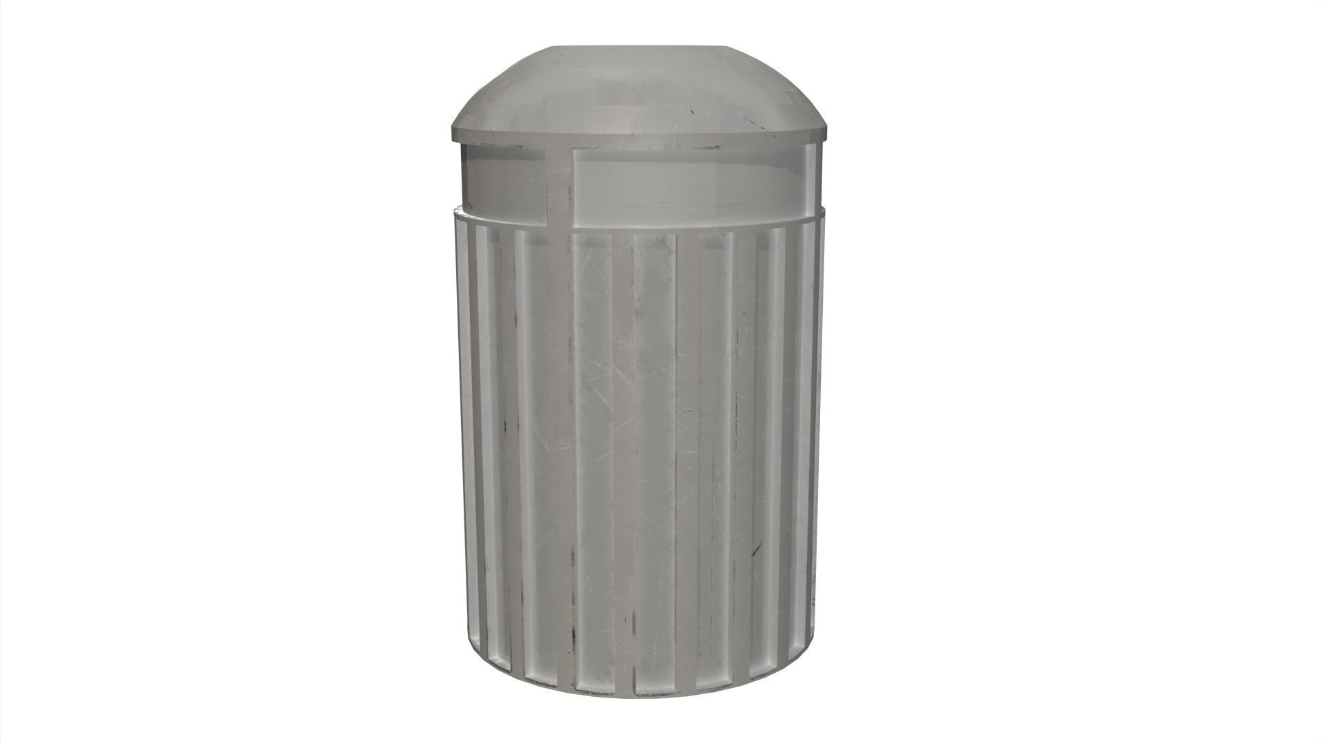 LowPoly Trash Can Free 3D model Low-poly 3D model_8