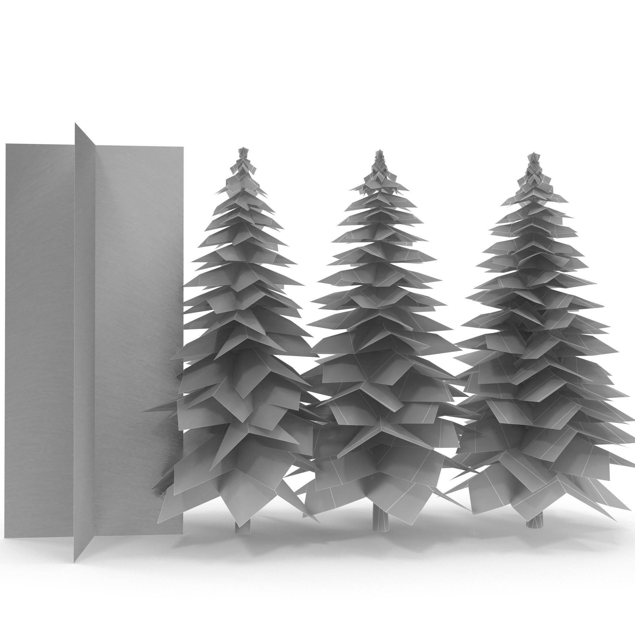 Canadian Spruce Tree Grean V1 Low-poly 3D model_11