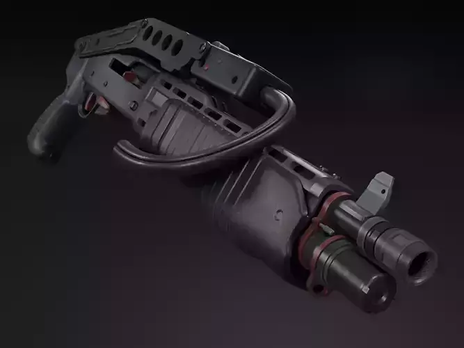 SPAS-12 Low-poly 3D model