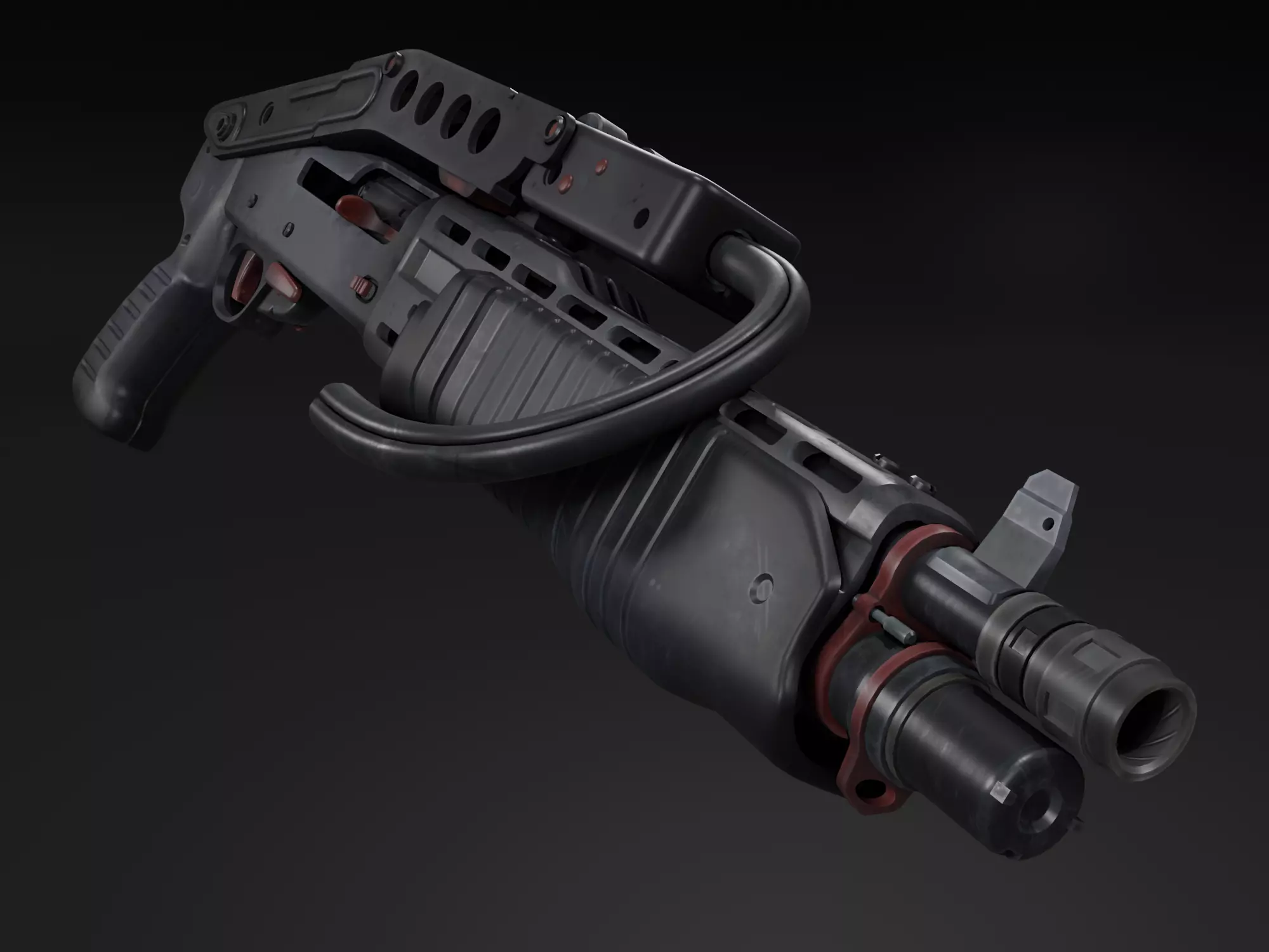 SPAS-12 Low-poly 3D model