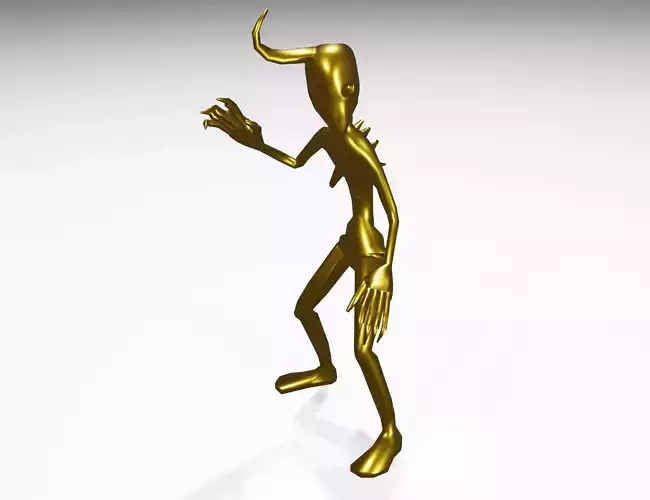 GOLD  Character Demon Hell   Low-poly 3D model