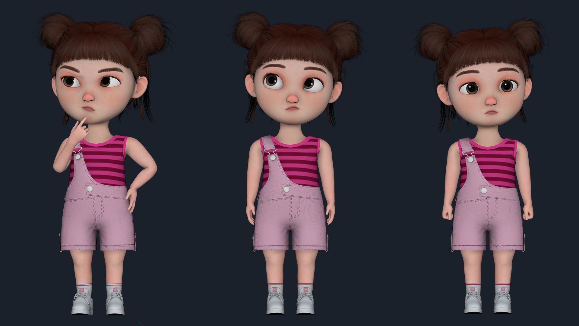 Cartoon Family Rigged 3D model_10