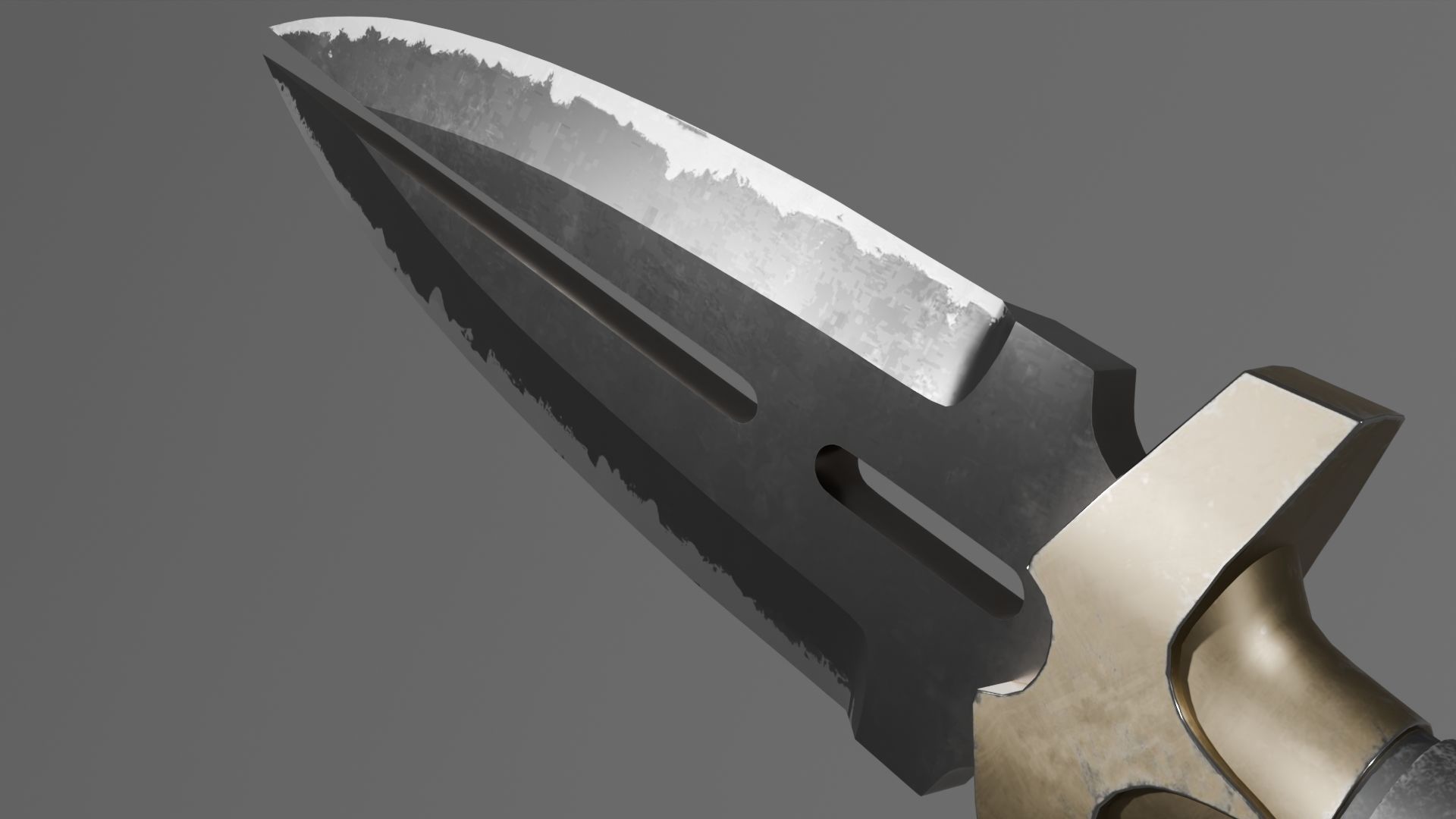 Split Blade Knife 3D model_3